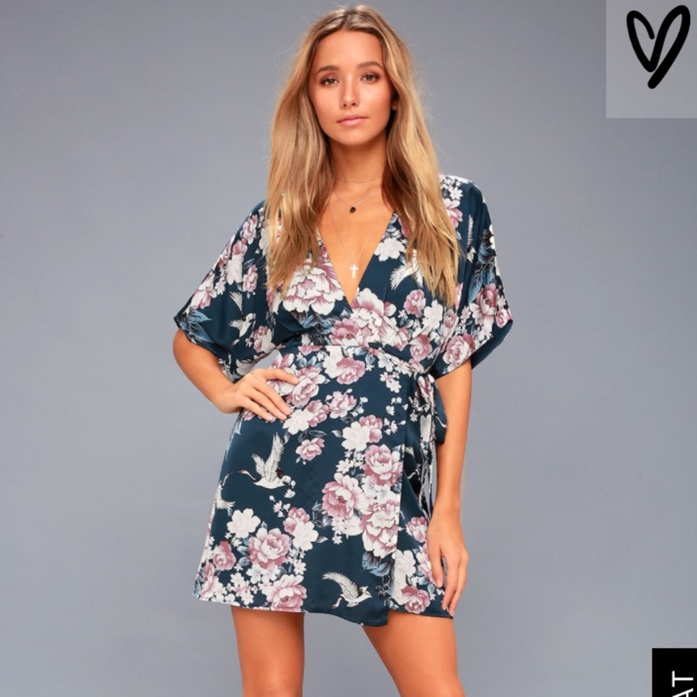 Lulu’s Floral Wrap Dress